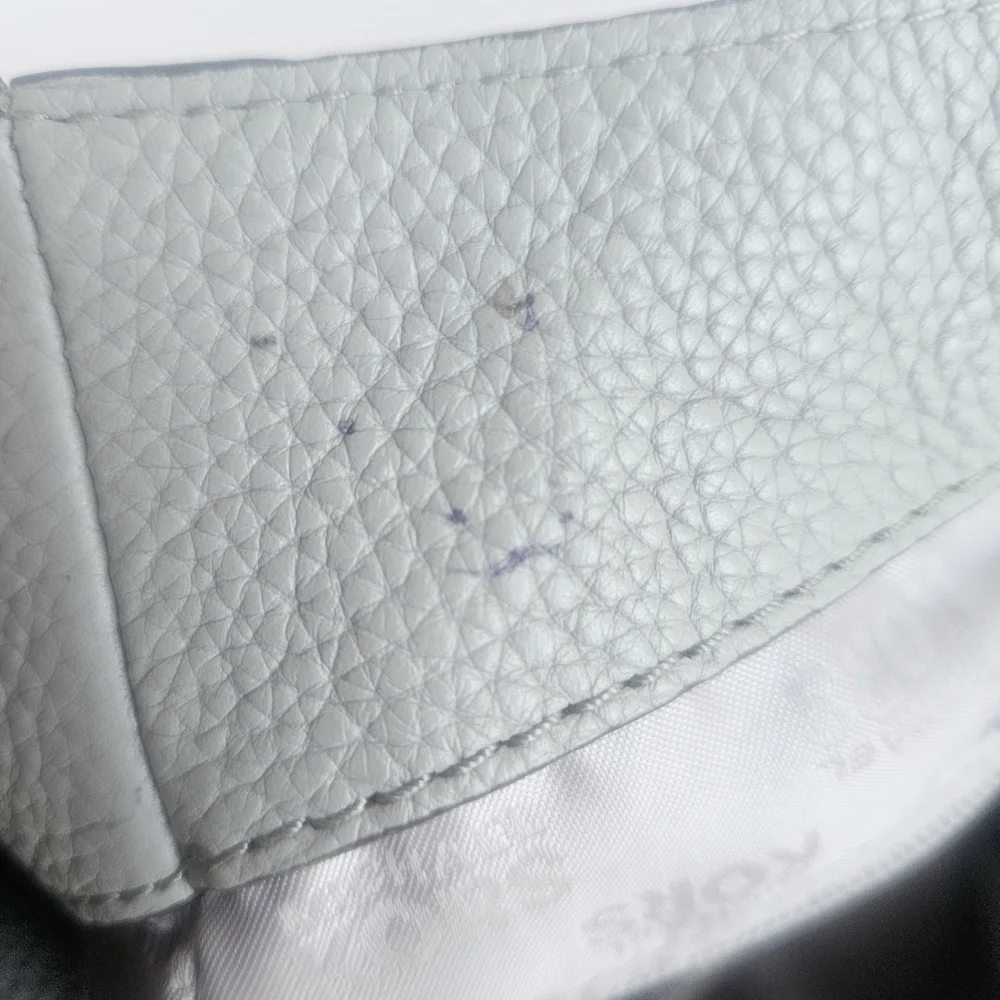 Michael Kors Fulton Large Hobo Shoulder Bag Pearl Grey Pebbled Leather